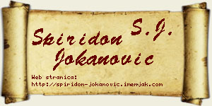 Spiridon Jokanović vizit kartica